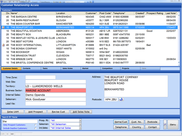 cust relat access